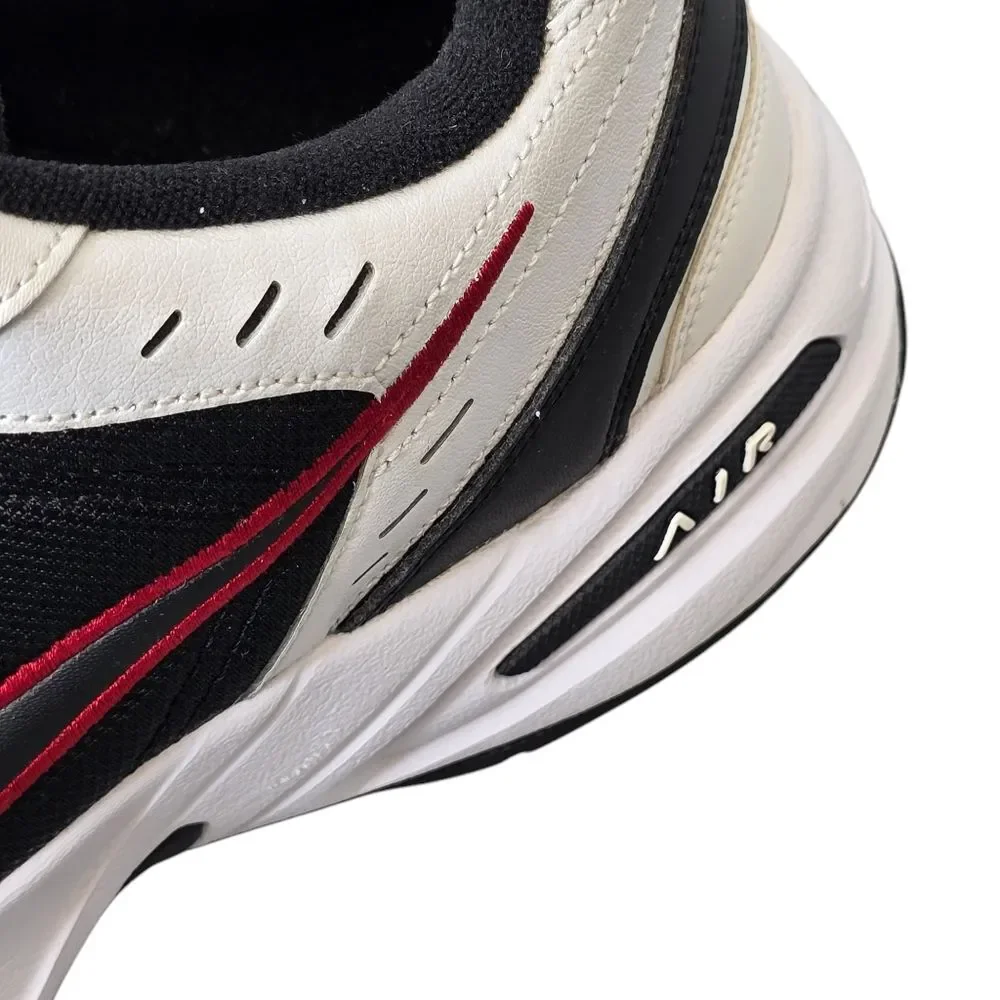 Nike Air Monarch IV Men's 13 White Black Red Training Shoes Sneakers 415445-101